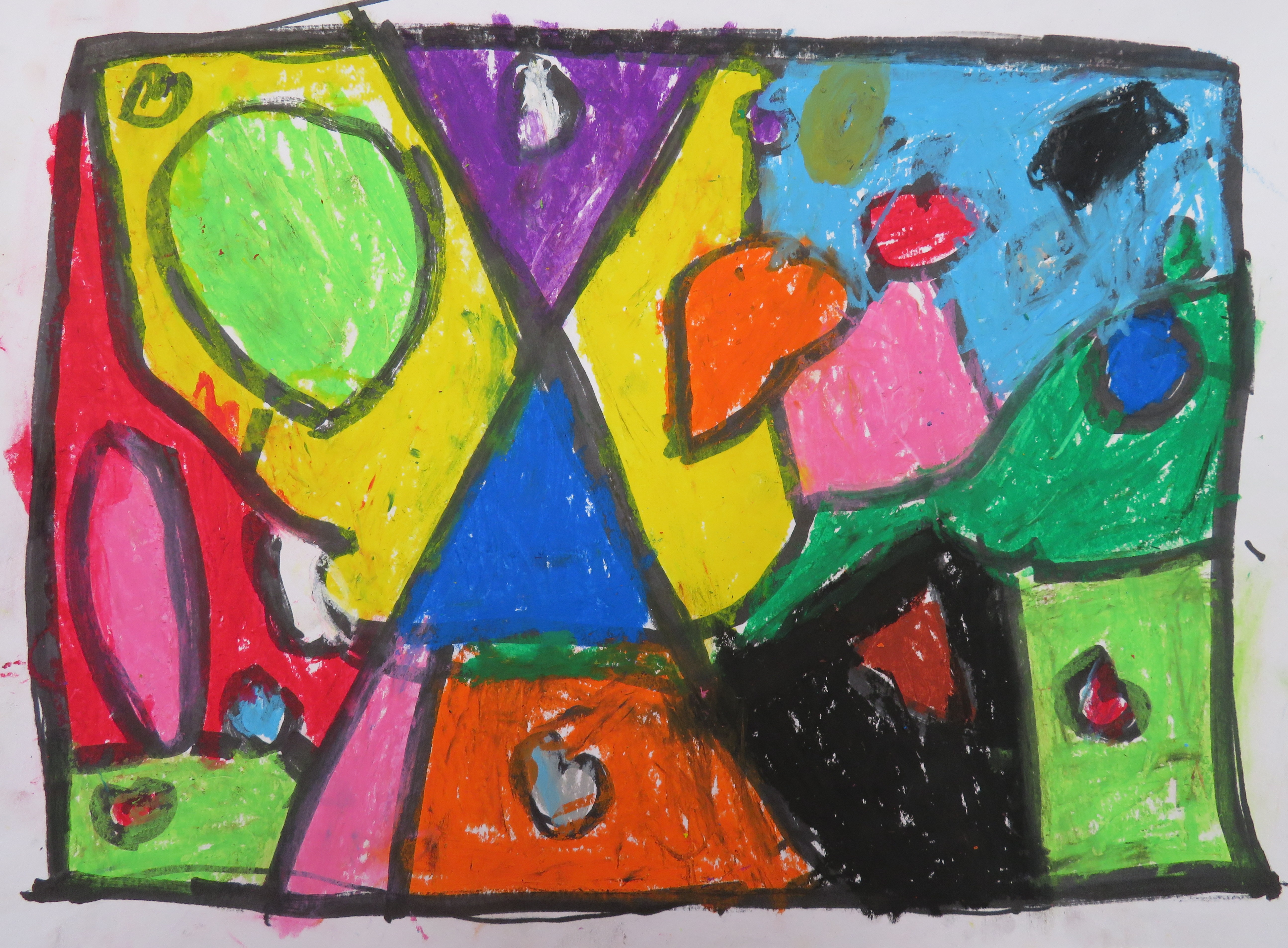 「にゃ～」　小学部２年　図工作品