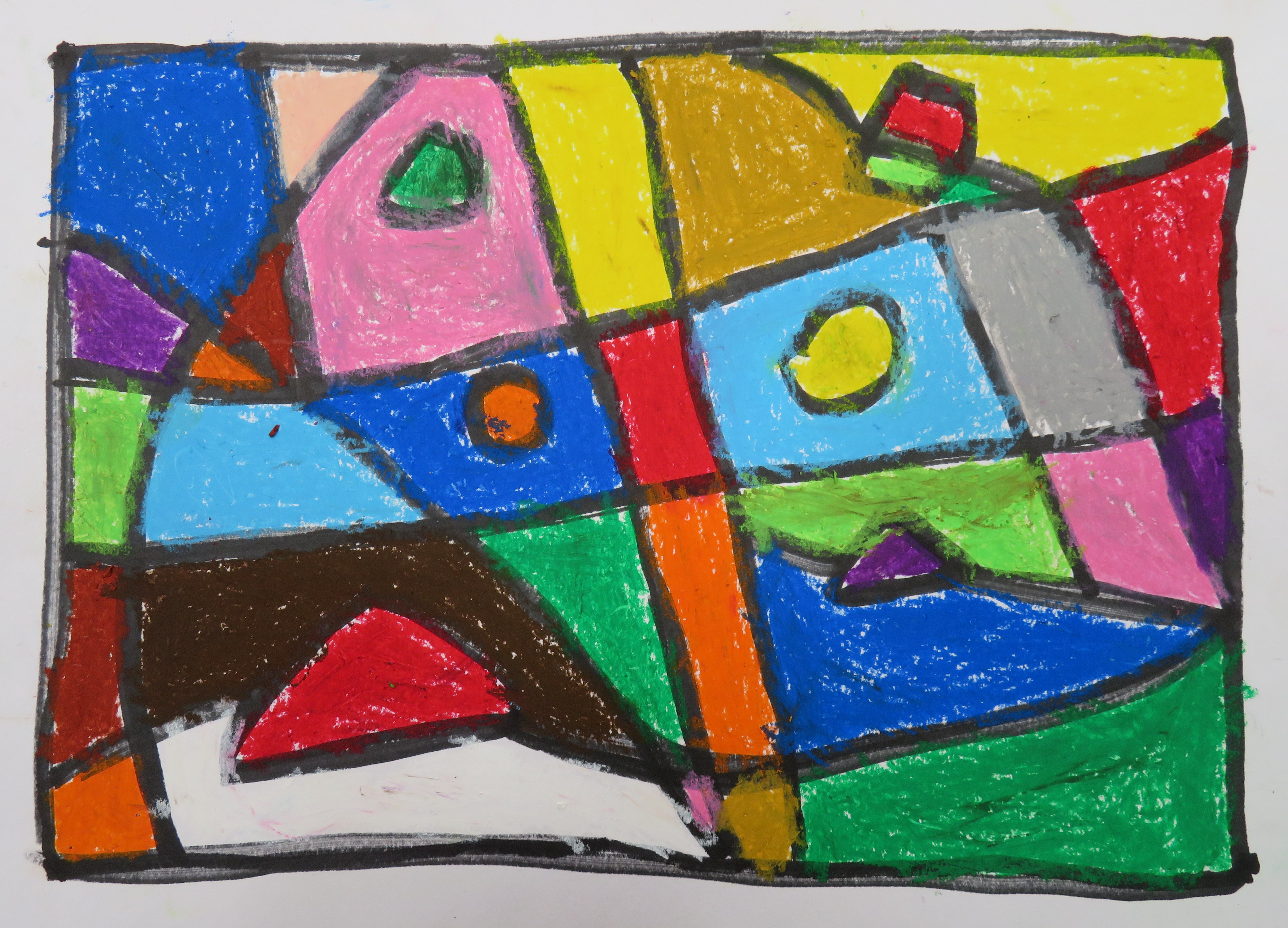 「わ・か・ら・な・い～」　小学部５年　図工作品