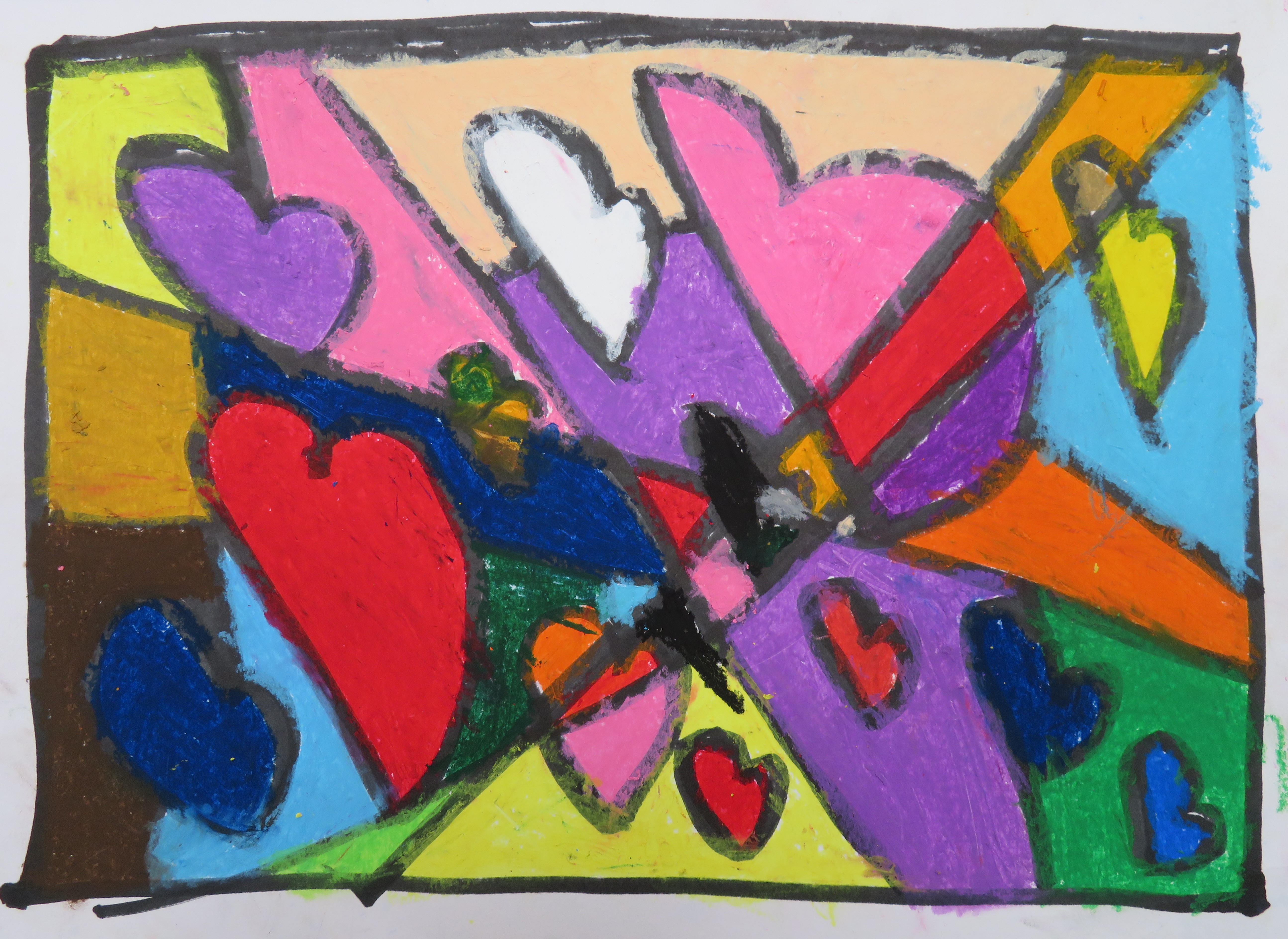 「ぴょんぴょんぴょん」　小学部６年　図工作品